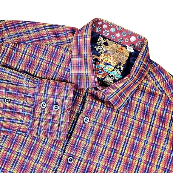 Robert Graham Shirt Mens Tartan Plaid Long Sleeve Classic Fit Button Down Shirt - Picture 1 of 14